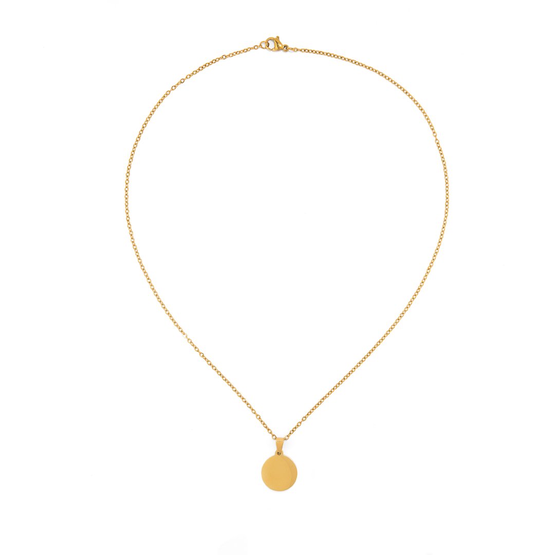 GOLDEN MEDAL CUSTOM NECKLACE - COLLARES GRABADOS - Malandra Jewelry - ESYC7