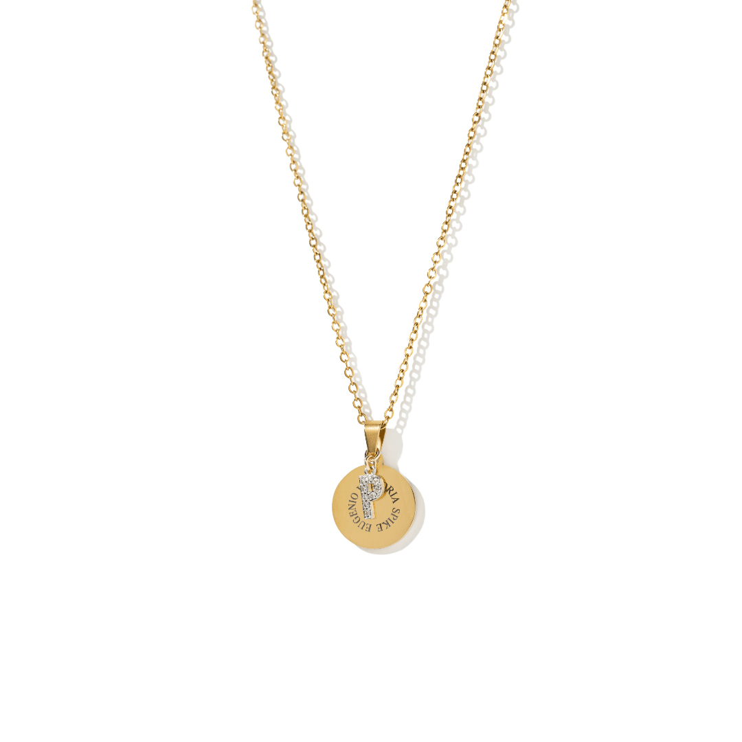 GOLDEN MEDAL CUSTOM NECKLACE - COLLARES GRABADOS - Malandra Jewelry - ESYC7