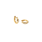 GOLDEN MILANO DROP HOOPS - ARETES - Malandra Jewelry - EAWA119 - MME0131 Gold White