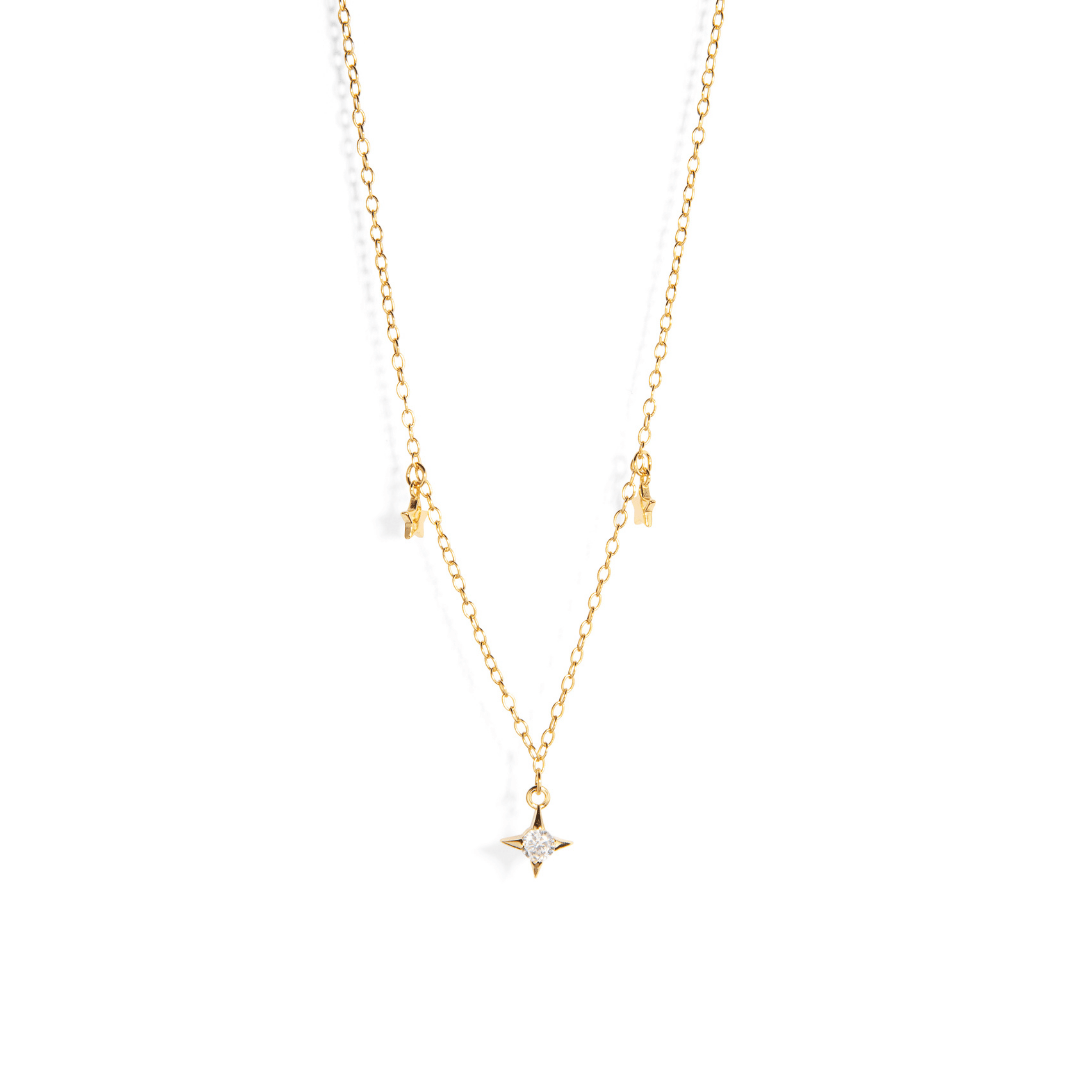 GOLDEN MILANO STARLIGHT NECKLACE - COLLARES - Malandra Jewelry - ERC130 - 60309550019C