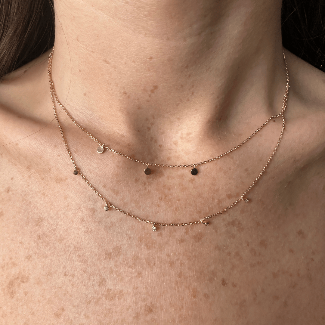 GOLDEN MINI CIRCLES LAYERED NECKLACE - COLLARES - Malandra Jewelry - XBC164 - BJN01134 GDCRY