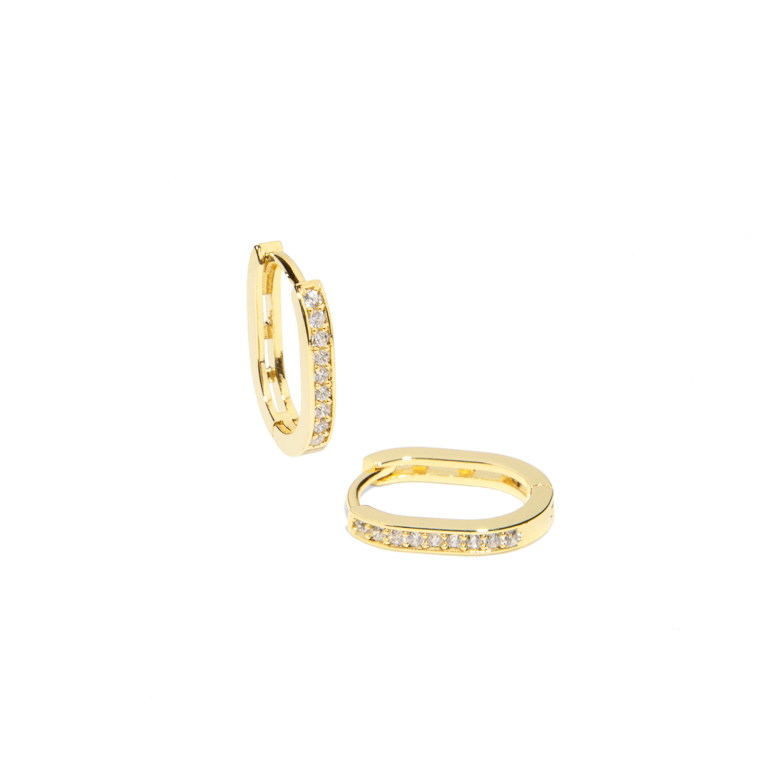 GOLDEN MINI OVAL HOOPS - ARETES - Malandra Jewelry - ZOA8 - N14785I8Z