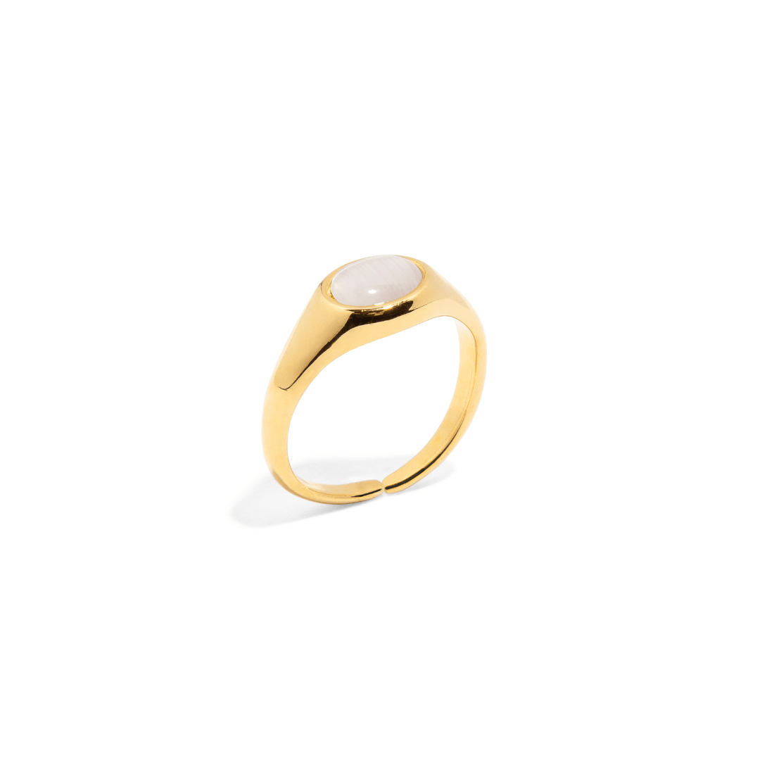 GOLDEN MOON RING - ANILLOS - Malandra Jewelry - ZZR2 - R02256J