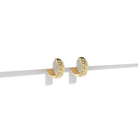 GOLDEN NOVA RIBBED HOOPS - ARETES - Malandra Jewelry - ZWA81 - QX01698