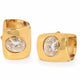 GOLDEN ORBIT ZIRCONIA HOOPS - ARETES - Malandra Jewelry - EUWA497-JDE0112261