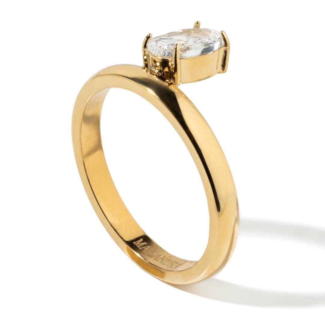 GOLDEN OVAL ICON RING - ANILLOS - Malandra Jewelry - EUWR256.5-DZJDR202506235NINA