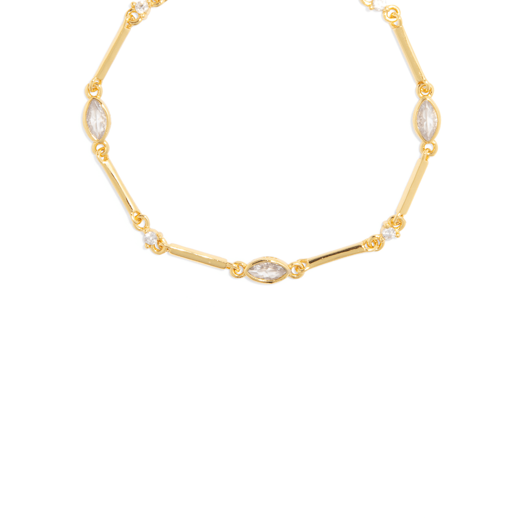 GOLDEN OVAL SERENA BRACELET - PULSERAS - Malandra Jewelry - EAWP100 - MMB108