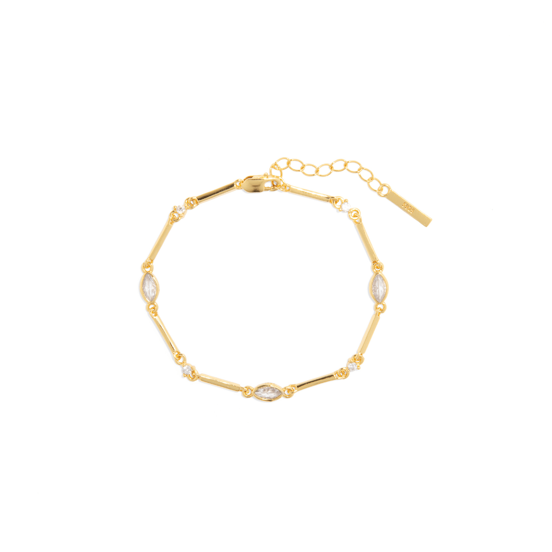 GOLDEN OVAL SERENA BRACELET - PULSERAS - Malandra Jewelry - EAWP100 - MMB108