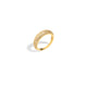 GOLDEN PAVE MILANO RING - ANILLOS - Malandra Jewelry - EAWR59.6