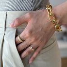 GOLDEN PAVE MILANO RING - ANILLOS - Malandra Jewelry - EAWR59.6