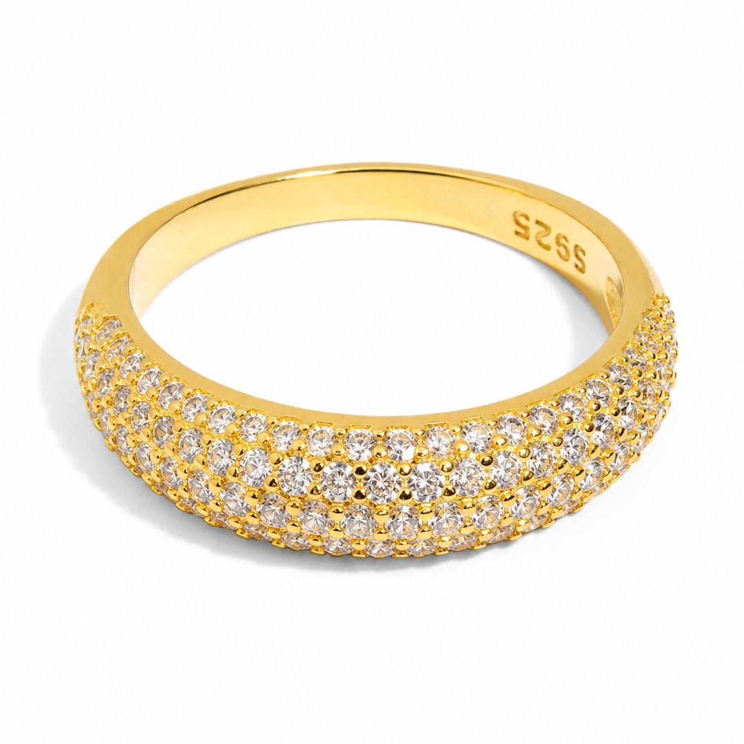 GOLDEN PAVE MILANO RING - ANILLOS - Malandra Jewelry - EAWR59.6-MMR256-G-6