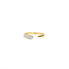GOLDEN PAVE OPEN SERENA RING - ANILLOS - Malandra Jewelry - EAWR77 - M240419000201