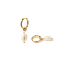 GOLDEN PEARL HUGGIES - ARETES - Malandra Jewelry - TA1798