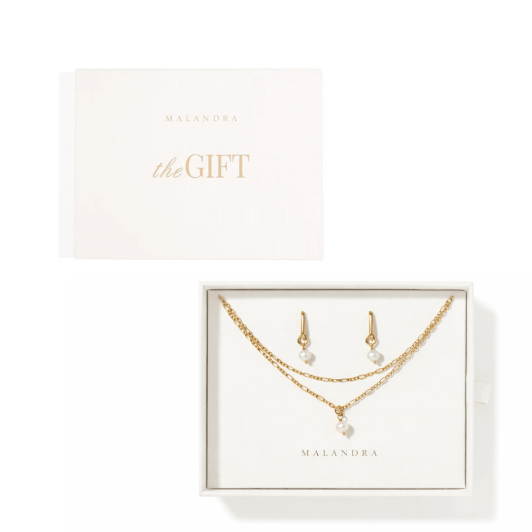 GOLDEN PEARL LAYERS GIFT SET - SETS DE REGALO - Malandra Jewelry - SET142