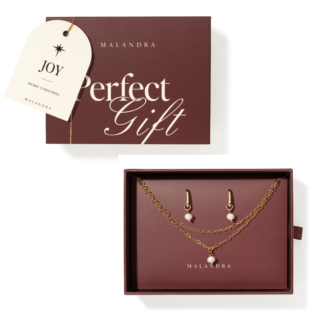 GOLDEN PEARL LAYERS GIFT SET - SETS DE REGALO - Malandra Jewelry - SET142