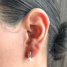 GOLDEN PEARL LUXE HOOPS - ARETES - Malandra Jewelry - ZOA18 - N14988IOZB