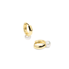 GOLDEN PEARL LUXE HOOPS - ARETES - Malandra Jewelry - ZOA18 - N14988IOZB