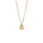 GOLDEN PLAQUE INITIAL NECKLACE - COLLARES - Malandra Jewelry - TC1745.P