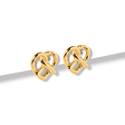 GOLDEN PRETZEL EARRINGS - ARETES - Malandra Jewelry - EUWA261-JDE0107040