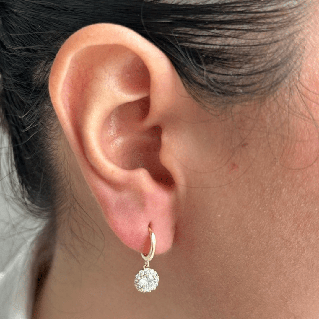 GOLDEN RADIANCE HOOPS - ARETES - Malandra Jewelry - ZWA67 - QX01325