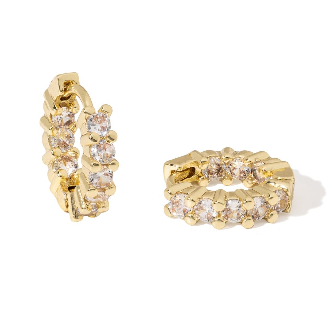 GOLDEN RADIANT HOOPS - ARETES - Malandra Jewelry - EZAA72
