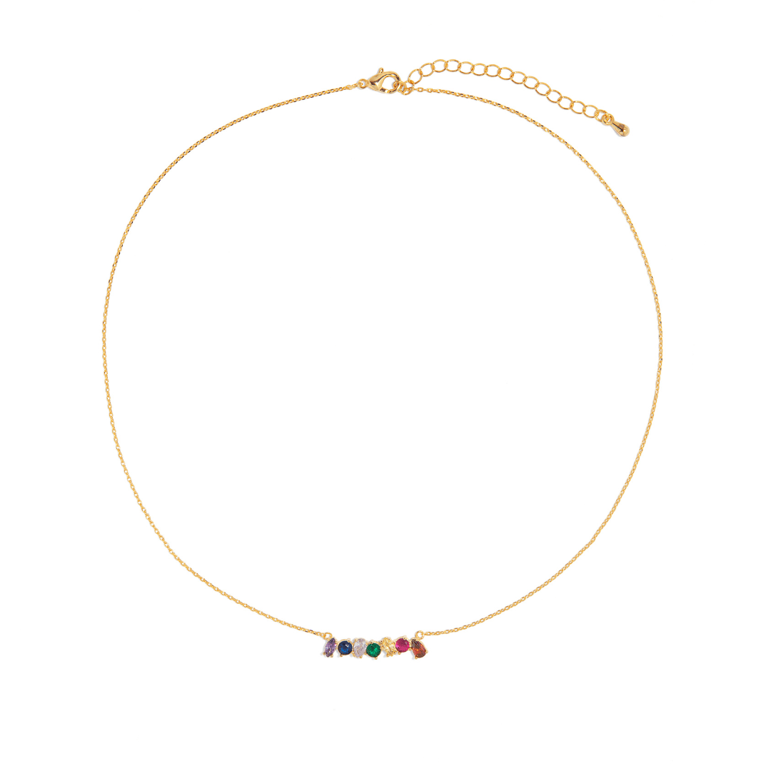 GOLDEN RAINBOW NECKLACE - COLLARES - Malandra Jewelry - XBC168 - BJNA083 GDMLT