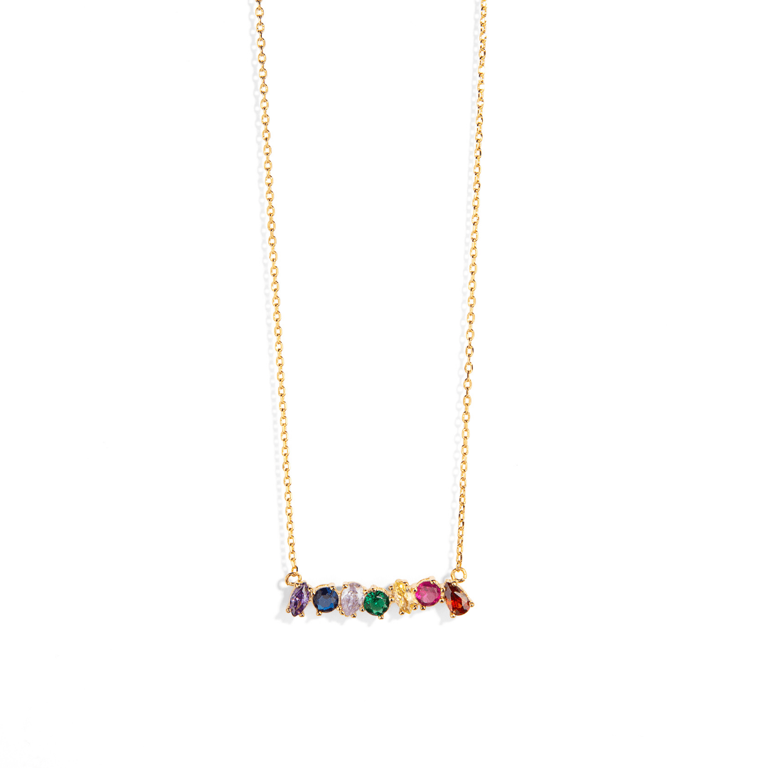 GOLDEN RAINBOW NECKLACE - COLLARES - Malandra Jewelry - XBC168 - BJNA083 GDMLT