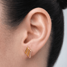 GOLDEN RIDGE EARRINGS - ARETES - Malandra Jewelry - VCA252-4024