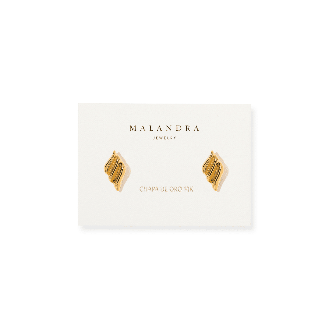 GOLDEN RIDGE EARRINGS - ARETES - Malandra Jewelry - VCA252-4024