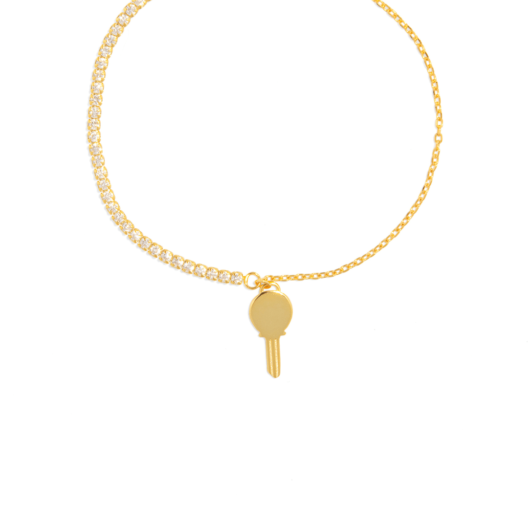 GOLDEN SERENA KEY BRACELET - PULSERAS - Malandra Jewelry - EAWP102 - MMB33