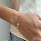 GOLDEN SERENA LOCK BRACELET - PULSERAS - Malandra Jewelry - EAWP101 - MMB33