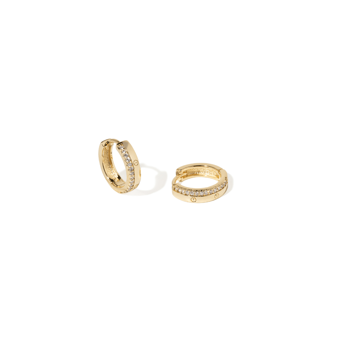GOLDEN SHIFT GLOW HOOPS - ARETES - Malandra Jewelry - ZWA96-QX06461