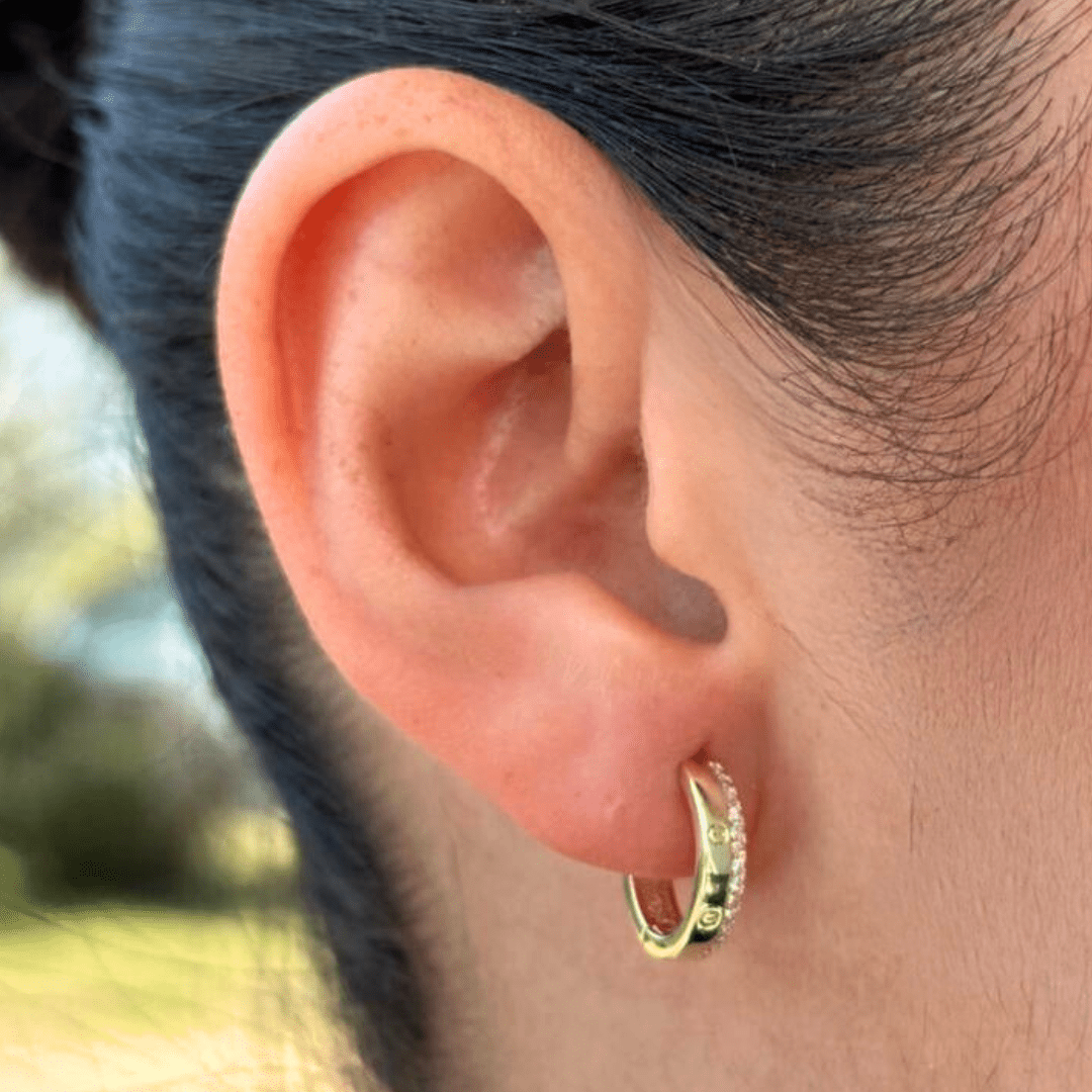 GOLDEN SHIFT GLOW HOOPS - ARETES - Malandra Jewelry - ZWA96-QX06461