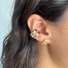 GOLDEN SHIMMER EAR CUFF - ARETES - Malandra Jewelry - AA1467 - G83731