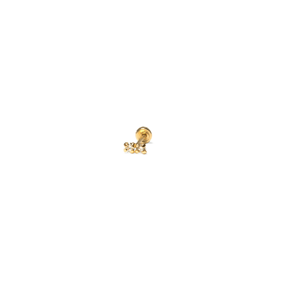 GOLDEN SHIMMER PIERCING - ARETES - Malandra Jewelry - KMA21 - 30599