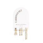 GOLDEN SHIMMER TRINITY HOOPS - ARETES - Malandra Jewelry - AA1526 - W45209