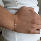 GOLDEN SPARK CROSS BRACELET - PULSERA - Malandra Jewelry - ERP136 - 60603171146C