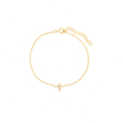 GOLDEN SPARK CROSS BRACELET - PULSERA - Malandra Jewelry - ERP136 - 60603171146C