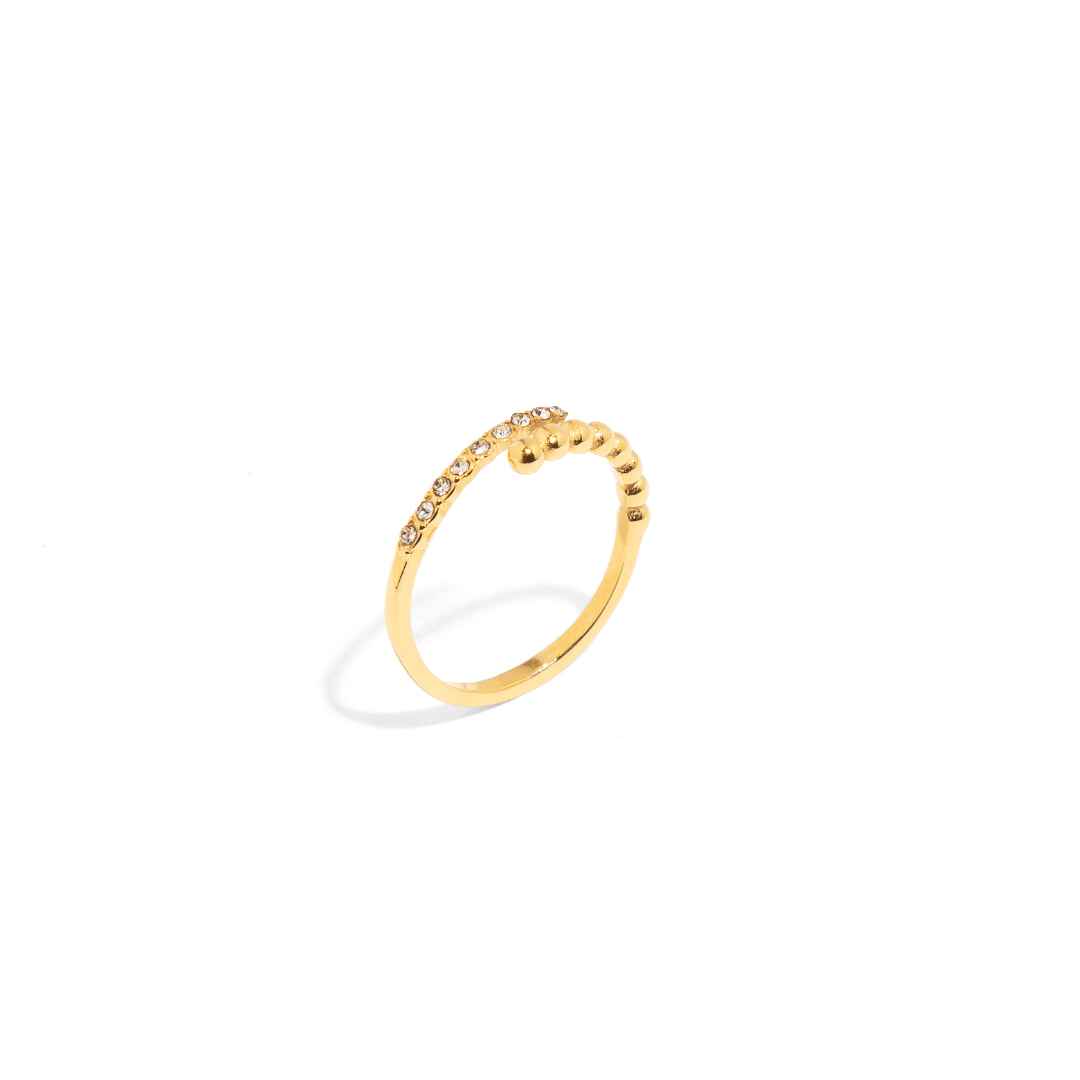 GOLDEN SPARK DOTS RING - ANILLOS - Malandra Jewelry - EUWR194 - JDR201967