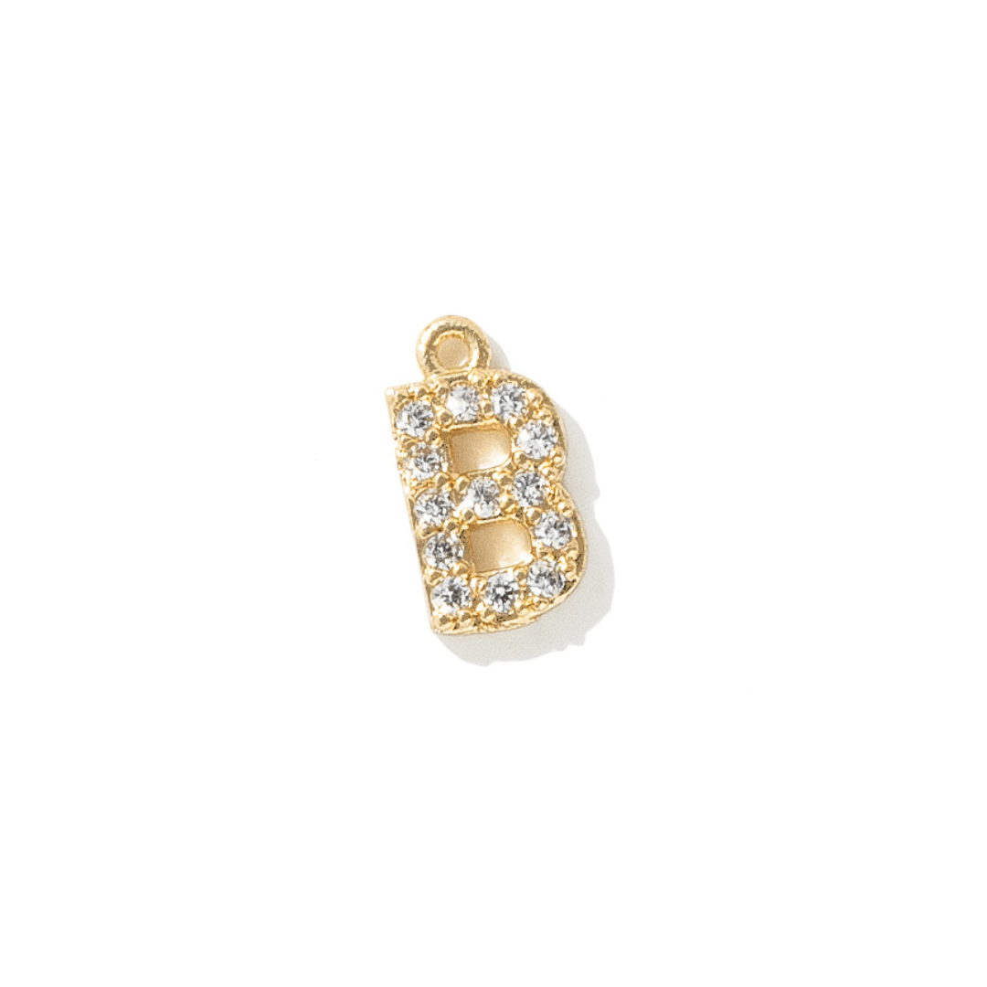 GOLDEN SPARK INITIAL CHARM - DIJES - Malandra Jewelry - TD1942.B