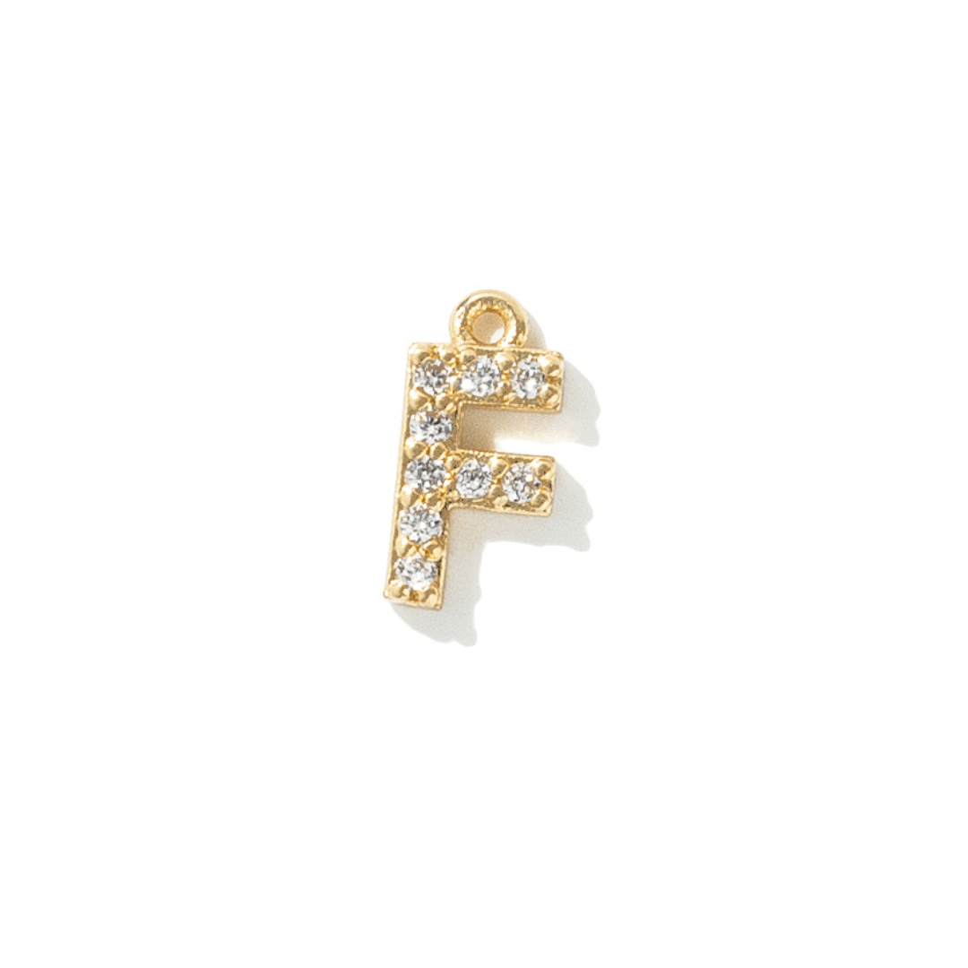GOLDEN SPARK INITIAL CHARM - DIJES - Malandra Jewelry - TD1942.F