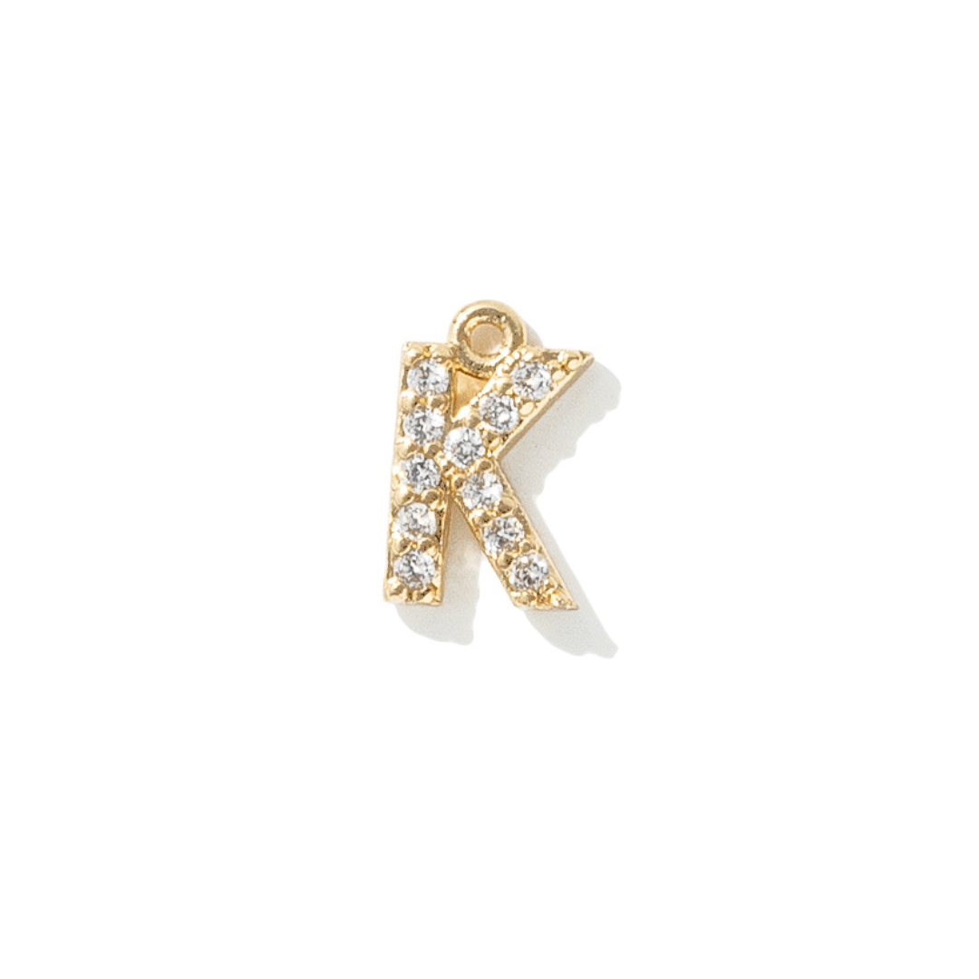 GOLDEN SPARK INITIAL CHARM - DIJES - Malandra Jewelry - TD1942.K