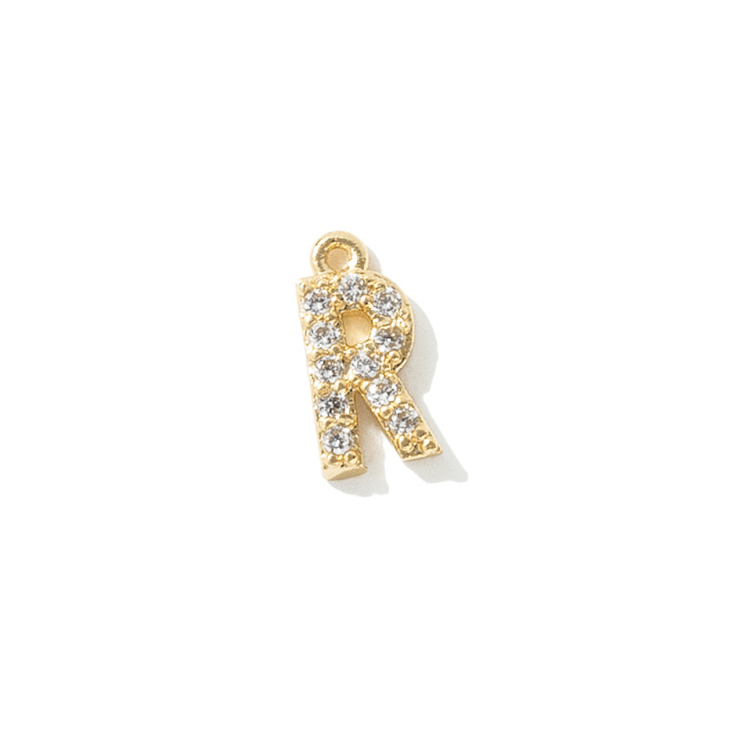 GOLDEN SPARK INITIAL CHARM - DIJES - Malandra Jewelry - TD1942.R