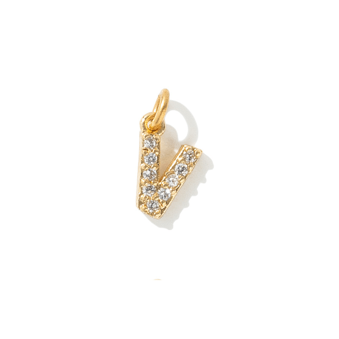 GOLDEN SPARK INITIAL CHARM - DIJES - Malandra Jewelry - TD1942.V