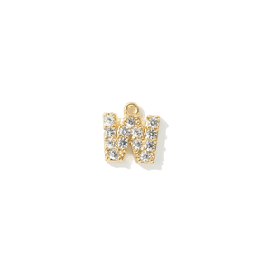 GOLDEN SPARK INITIAL CHARM - DIJES - Malandra Jewelry - TD1942.W