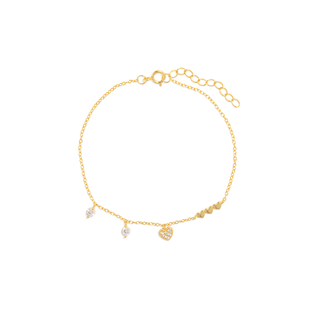 GOLDEN SPARK LOVE BRACELET - PULSERAS - Malandra Jewelry - ERP133 - 60603121650C
