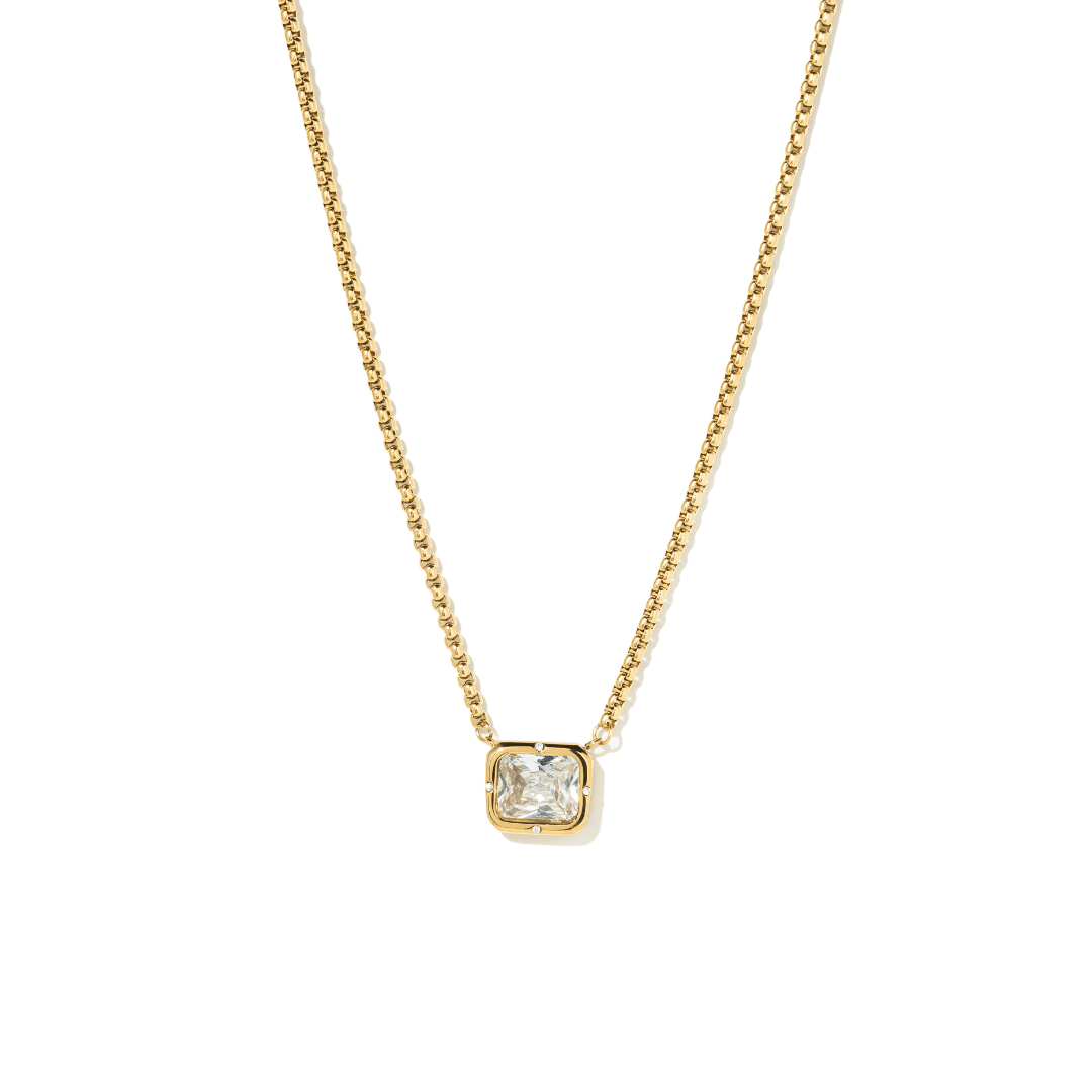 GOLDEN SQUARE ICON NECKLACE - COLLARES - Malandra Jewelry - EUWC240 - DZJDN202506235NINA