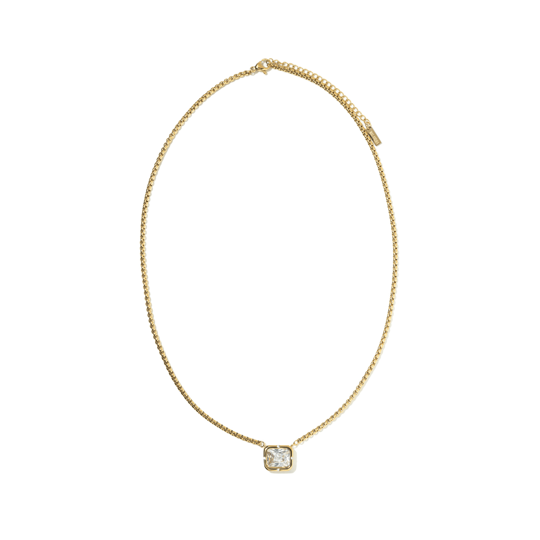 GOLDEN SQUARE ICON NECKLACE - COLLARES - Malandra Jewelry - EUWC240 - DZJDN202506235NINA