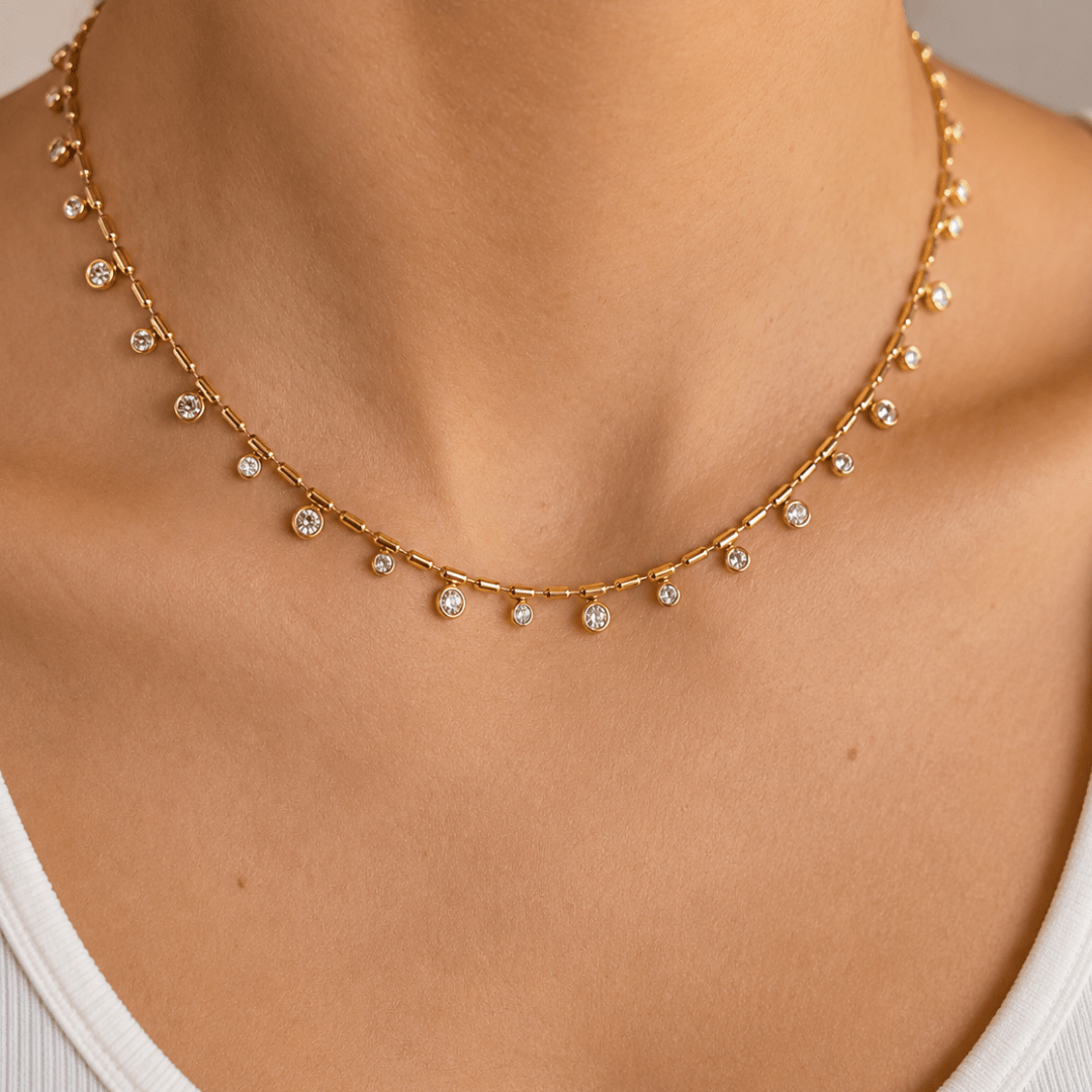 Golden Stardust Necklace - COLLARES - Malandra Jewelry - EUWC623-JDN0312213