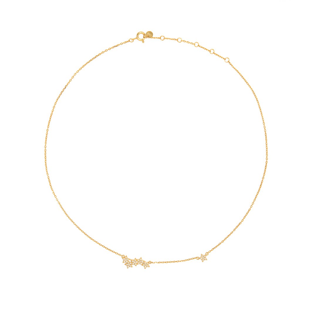 GOLDEN STARLINE NECKLACE - COLLARES - Malandra Jewelry - EAWC45 - MMN406 - 2
